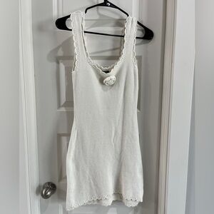 Target white coverup knit dress-size Small